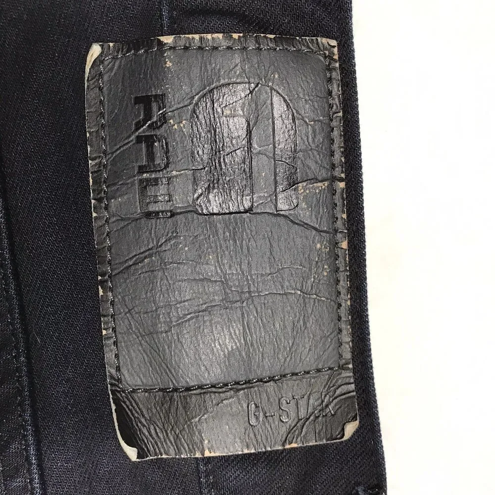 G STAR RAW Attacc Jeans Men 32x30 Slim Straight Dark Indigo Wash Button Fly